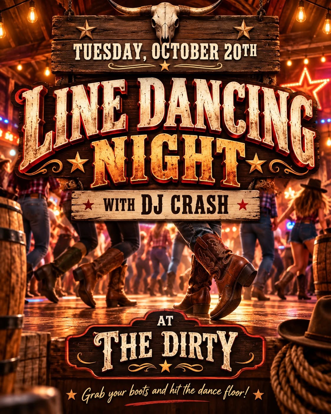 The Dirty Armadillo tuesday October 2026 event flyer