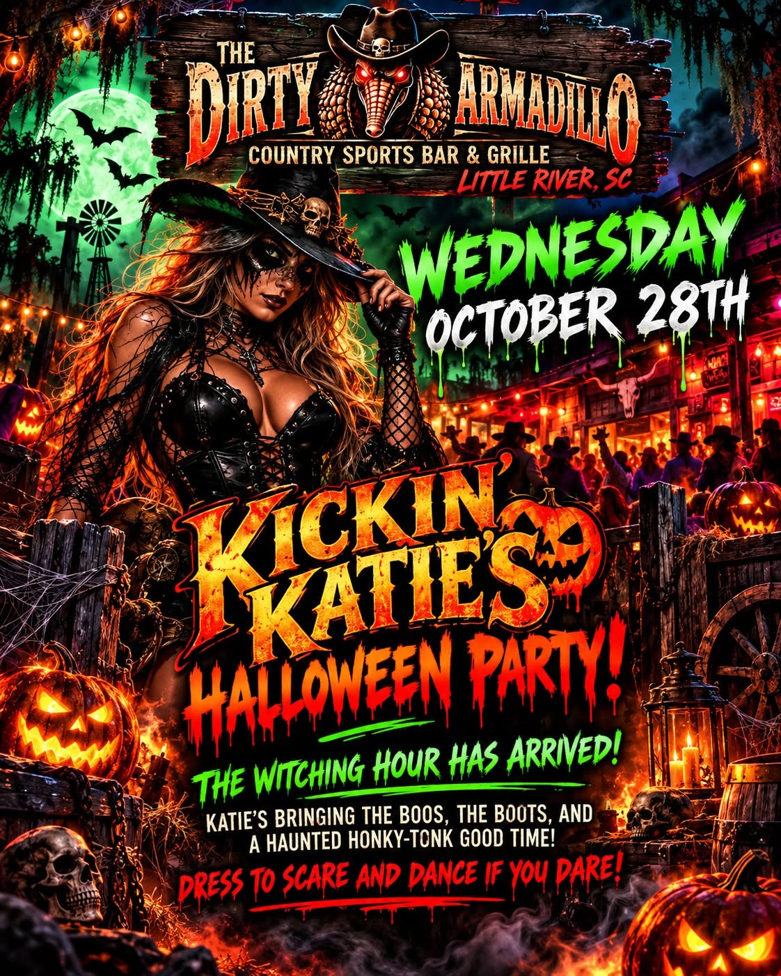 The Dirty Armadillo wednesday October 2026 event flyer